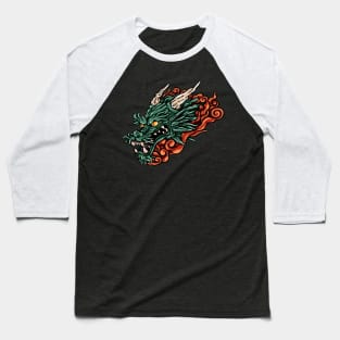 Asian Dragon Head Baseball T-Shirt